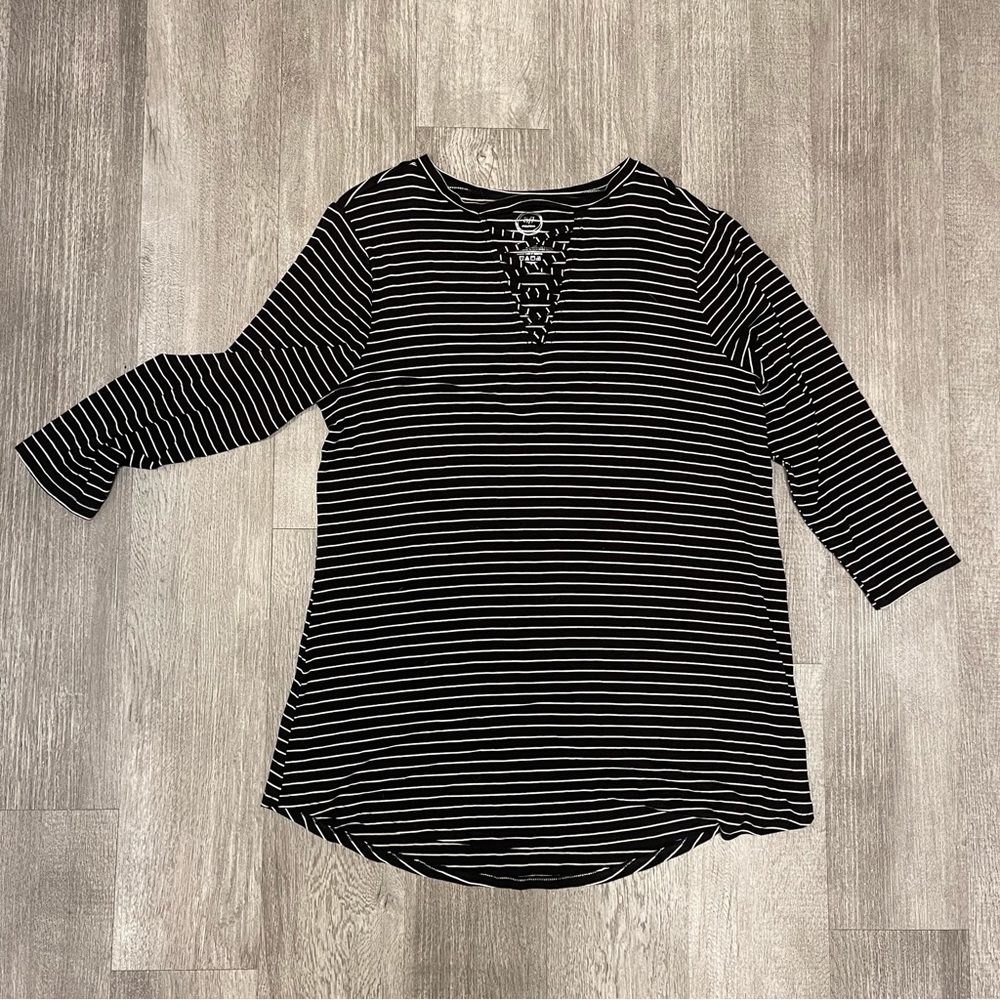 Maurices Long Sleeve Striped Top